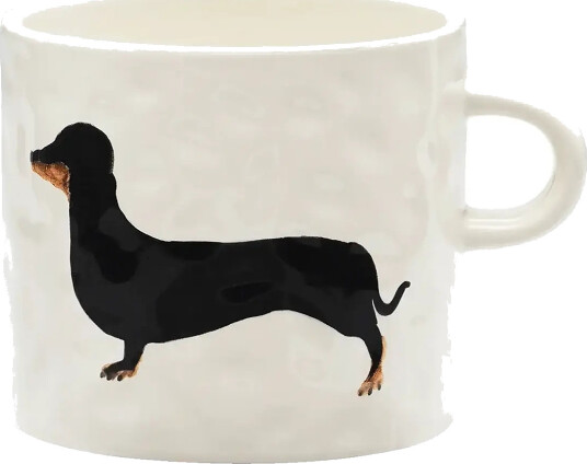 Anna + Nina Dachshund Mug - Cream - 355 ML