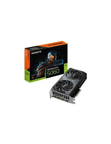 Gigabyte RTX 5060 Windforce Grafikkort 8GB GDDR7 PCIe 5.0 med 3xDisplayPort og HDMI