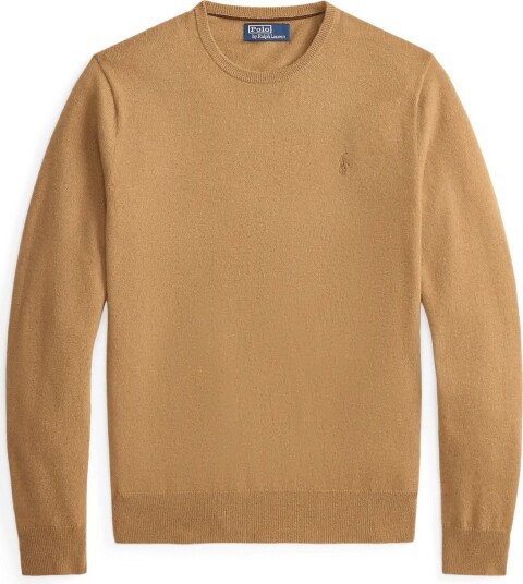 Polo Ralph Lauren Wool Crewneck Sweater   CROUTON TAN HEATH   L