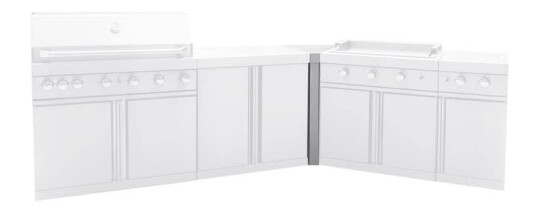 Hjørnemodul Myoutdoorkitchen Stainless Collection 45°