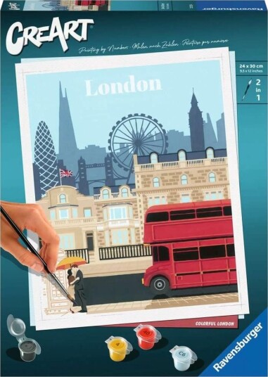 Ravensburger CreArt Mal Etter Tall Sett Fargerikt London Ravensburger CreArt Mal Etter Tall Sett Fargerikt London