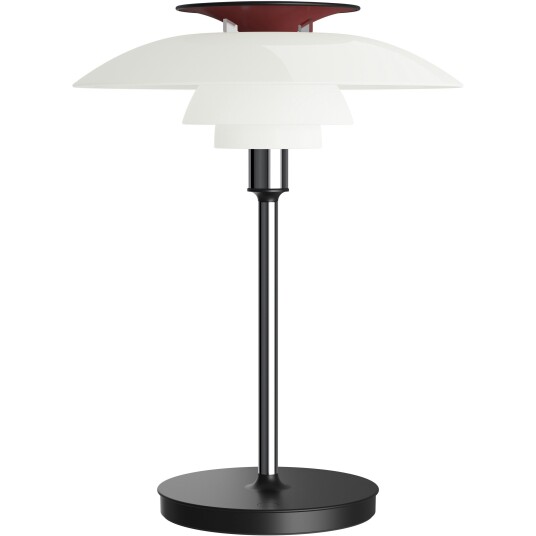 PH 80 Bordlampe Bærbar Krom / Opalhvit