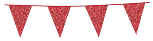 Globos Europe Vimpelgirlander Rød Glitter Globos Europe Vimpelgirlander Rød Glitter