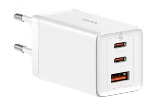 Baseus GaN5 Pro 65W USB-lader med 2xUSB-C og 1xUSB-A - Hvit Baseus GaN5 Pro 65W USB-lader med 2xUSB-C og 1xUSB-A - Hvit