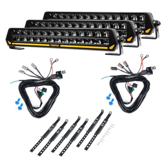 Ekstralys PURELUX Panther S400 Rett / 40 cm / 150W 3 stk + Relésats