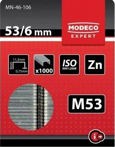 Modeco Modeco Møbelstifter 53/14 Mm 1000 Stk