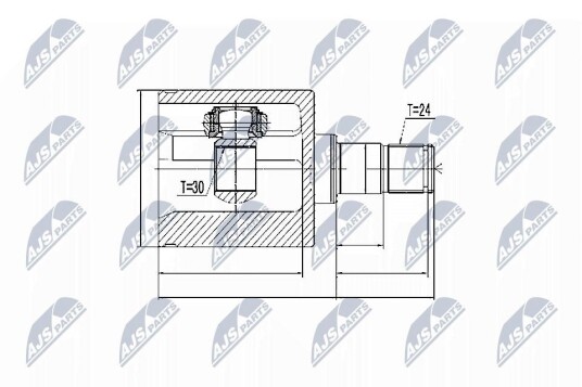 Nty Drivknute drivaksel NTY NPW ME 025