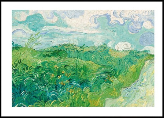 Green Wheat Fields Auvers By Vincent van Gogh Plakat Plakat / 70x100cm