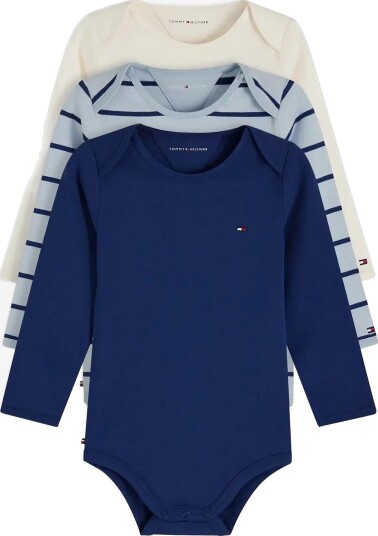 Tommy Hilfiger 3Pk Body Ls - SKY BLUE STRIPE - 56