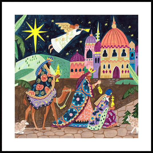 Three Wise Men in the night Plakat Plakat / 30x30cm Three Wise Men in the night Plakat Plakat / 30x30cm