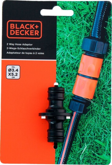 Hageslange BLACK+DECKER 2 veis kobling for