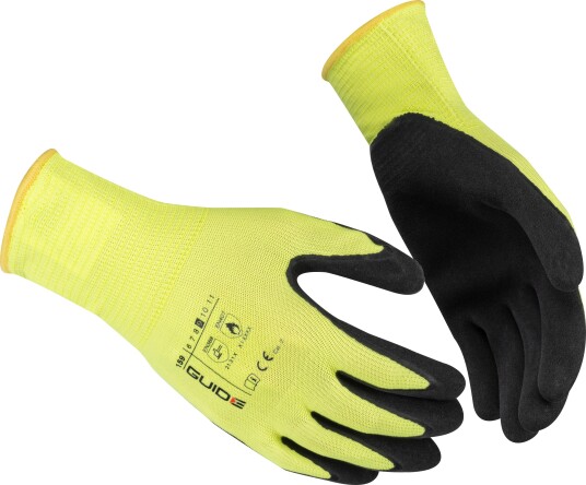 Guide Gloves Hanske 159 HP Latex, Hi-Viz, Vanntett, Touch 9