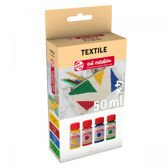 Art Creation Tekstilfarge Set 4 x 50 ml Pearl