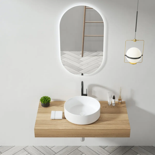 Bathlife Grund Toppmontert Servant 405x405x130 mm, Hvit Bathlife Grund Toppmontert Servant 405x405x130 mm, Hvit