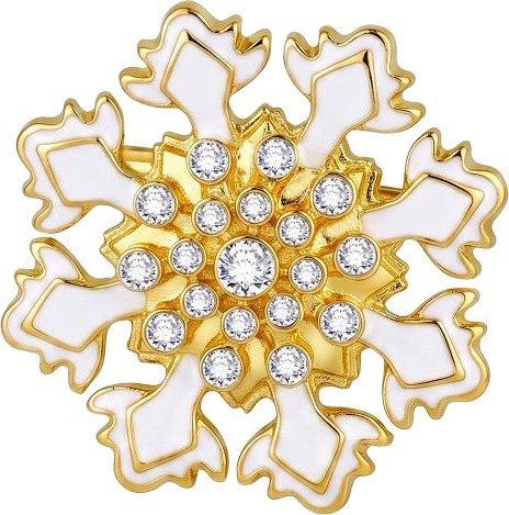 Pan Jewelry Julenål med snøstjerne