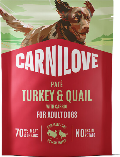 Carnilove Våtfôr til Hund med Kalkun, Vaktel og Gulrot 300g Carnilove Våtfôr til Hund med Kalkun, Vaktel og Gulrot 300g