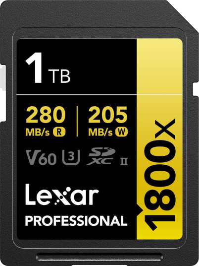 Lexar Professional Gold 1800x SD 280MB/s 1TB