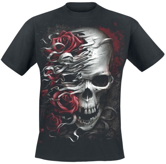 Spiral Goth T-skjorte Skulls N' Roses S til XXL Herrer svart Spiral Goth T-skjorte Skulls N' Roses S til XXL Herrer svart