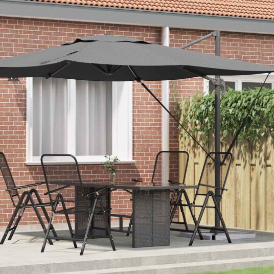vidaXL Roma parasol Antrasitt 286 x 284 x 265 cm