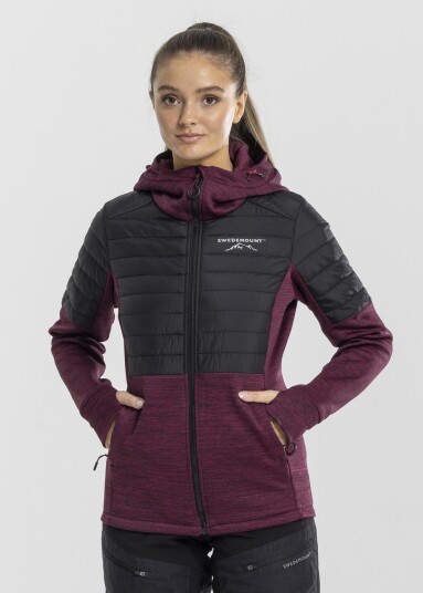 Swedemount Lofoten Hybrid Jacket W Burgundy Melange/Black 46 Jakker