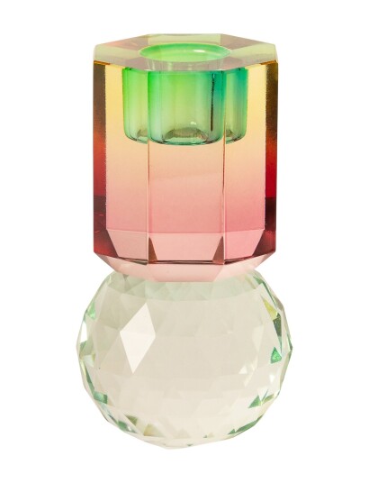 C"est Bon Crystal Candle Holder Multi/patterned H 10.5CM C"est Bon Crystal Candle Holder Multi/patterned H 10.5CM