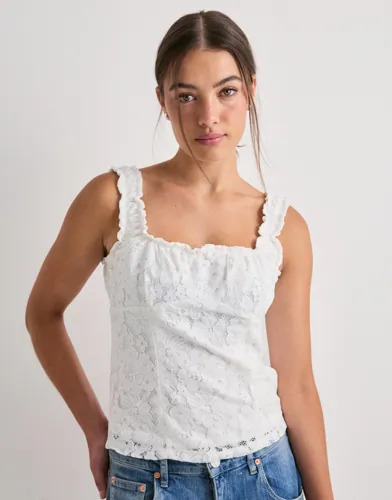 Vero Moda Hvit Vmhoney Lace Sl Top Wvn