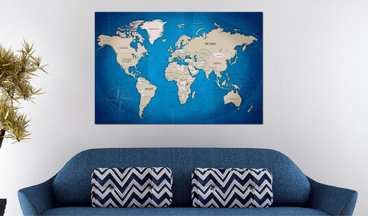 Tavle Dark Blue Trail 90X60 Artgeist sp. z o. o.