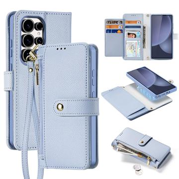 Dux Ducis Samsung Galaxy S25 Ultra Lawa lommebokveske i lær med magnetisk deksel babyblå