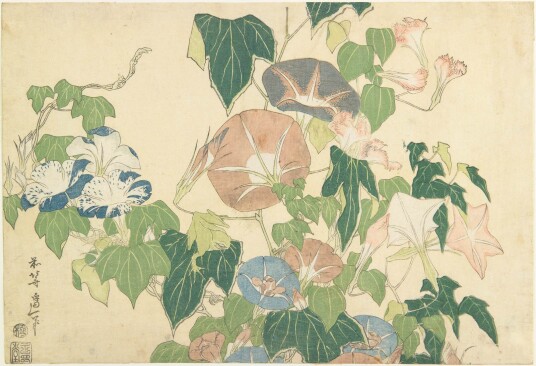 Plakat Morning Glories av Hiroshige Plakat Morning Glories av Hiroshige