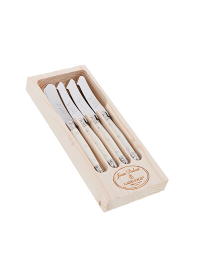 Jean Dubost Smørkniv 4 Stk Laguiole Cream L20CM