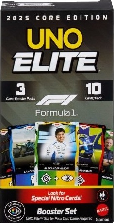 Games Uno Elite Formula 1 2025 Core Edition Booster Set Utvidelse Av Kortspill Shedding 7 År