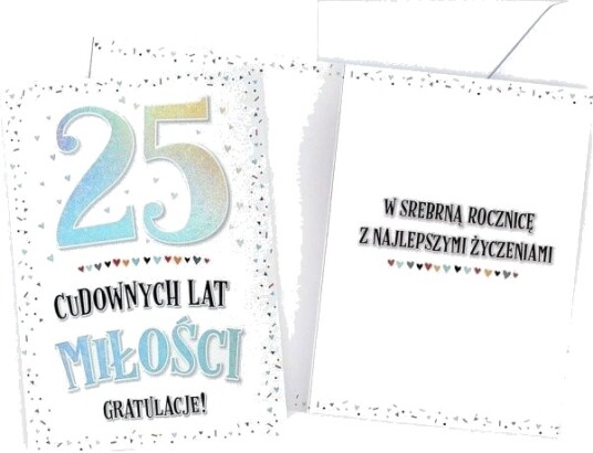 Bryllupsjubileum Kort 25