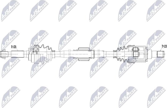 NTY NPW MS 132 Drivaksel