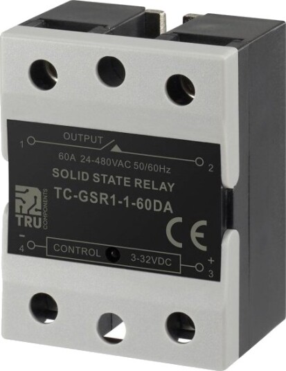 Tru Components Halvlederrelé Tc Gsr 1 60Da 60 A Koblingsspenning Maks. 480 V/Ac 1 Stk Tru Components Halvlederrelé Tc Gsr 1 60Da 60 A Koblingsspenning Maks. 480 V/Ac 1 Stk