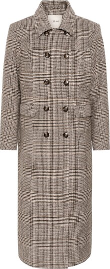 Cream Crgeorg Long Coat GREY CHECK 42