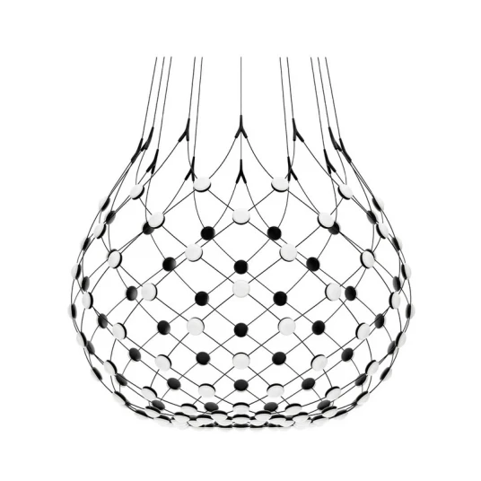 Luceplan Mesh Pendel Ø100xH90 Phase 1m Black Luceplan Mesh Pendel Ø100xH90 Phase 1m Black
