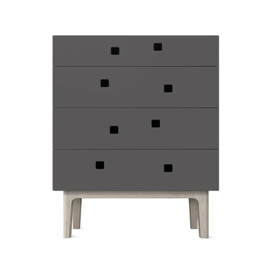 Zweed Peep B3 kommode slate grey, hvitpigmentert eik
