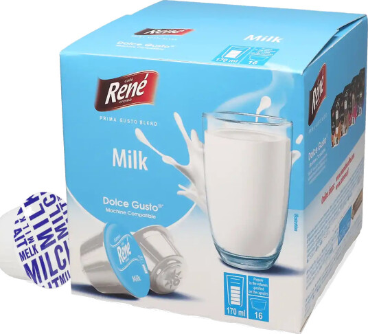 Café René | Melk 16 kapsler til Dolce Gusto