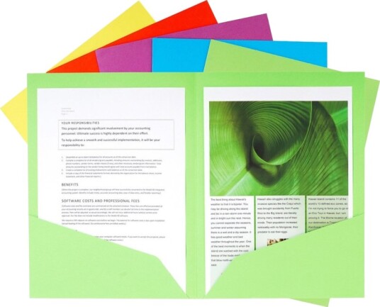 Exacompta Nature Future   Lommemappe   For A4 210 X 297 Mm   Kapasitet: 60 Ark   Assorterte Farger En Pakke 25