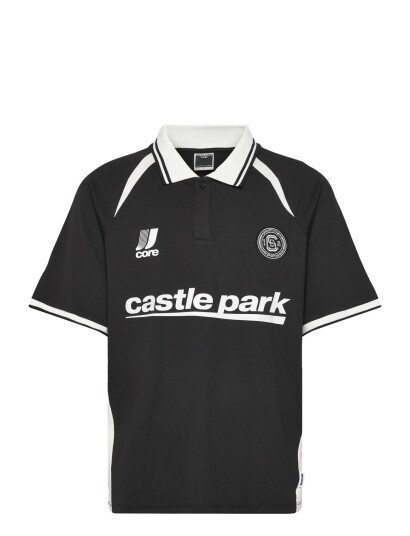 Jack & Jones Jcoclub Ribbed Football Polo Ss   Black   L