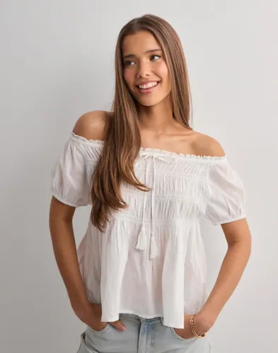 Nelly   Hvit   Tassel Blouse