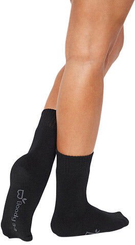 Boody Women´s Crew Boot Socks svart str. 34-40