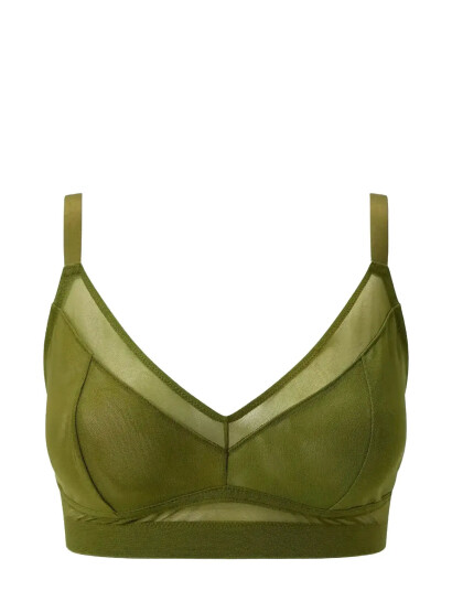 Understatement Underwear Mesh Support Bra Green L