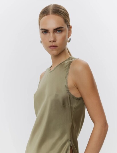 Day Birger et Mikkelsen Callie Fluid Viscose Khaki green 38 Day Birger et Mikkelsen Callie Fluid Viscose Khaki green 38