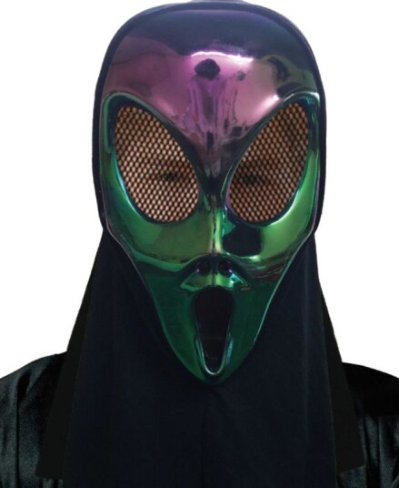 Halloween Romvesenmaske med Hette