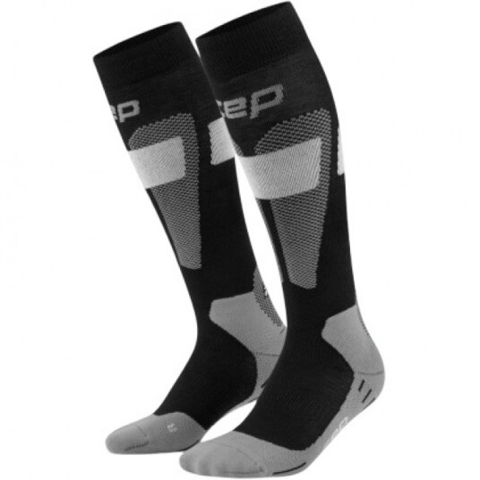 CEP Ski Merino Socks Tall 3.0 Skistrømper Herre Black/Grey V