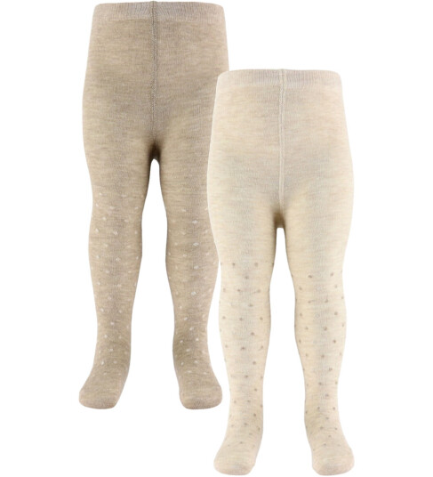 Minymo Wool Stocking 2-Pack Beige 128\134