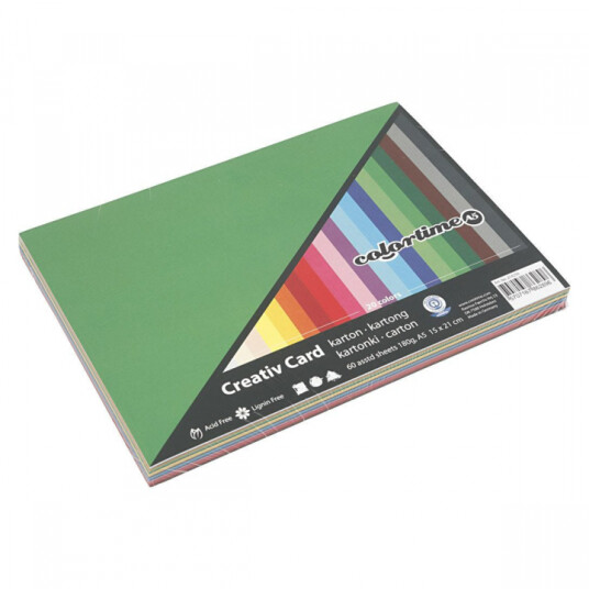 Colortime Farget papir basic A5 180g