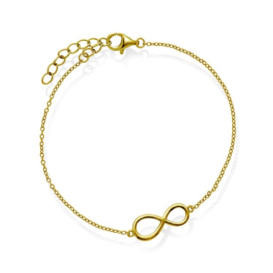 Pan Jewelry Evighetsarmbånd i forgylt 925 sølv Pan Jewelry Evighetsarmbånd i forgylt 925 sølv