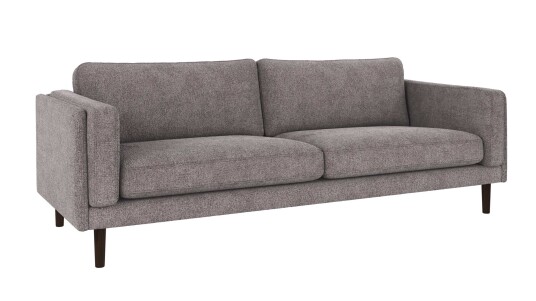 Rowico Home Braden 3 seters sofa Grå Greg 18 Brun eikben